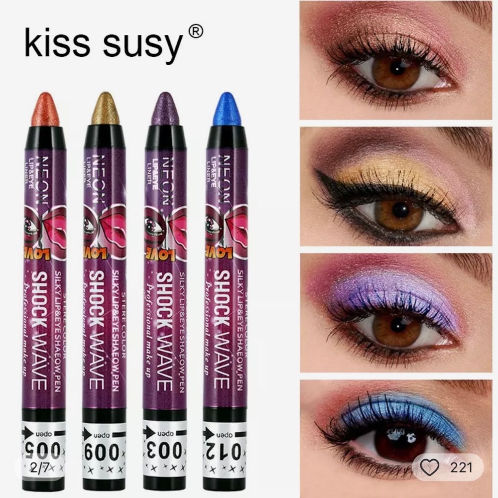 NWT Kiss Suzy Gorgeous Glide On Eyeshadow Stick Sexy Vibrant Pink Glow - Picture 3 of 10